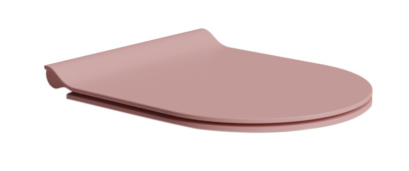 PURA WC sedátko, SLIM, Soft Close, Quick Release, blush mat/chrom MS86CSN24