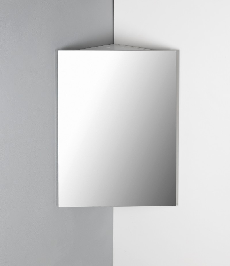 ZOJA/KERAMIA FRESH rohová zrcadlová skříňka 37x72x37cm, bílá 50352