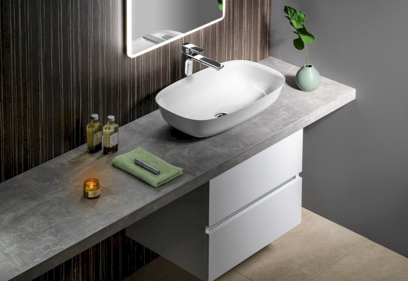 AVICE deska pod umyvadlo 80x50cm, tl.5cm, cement AV087