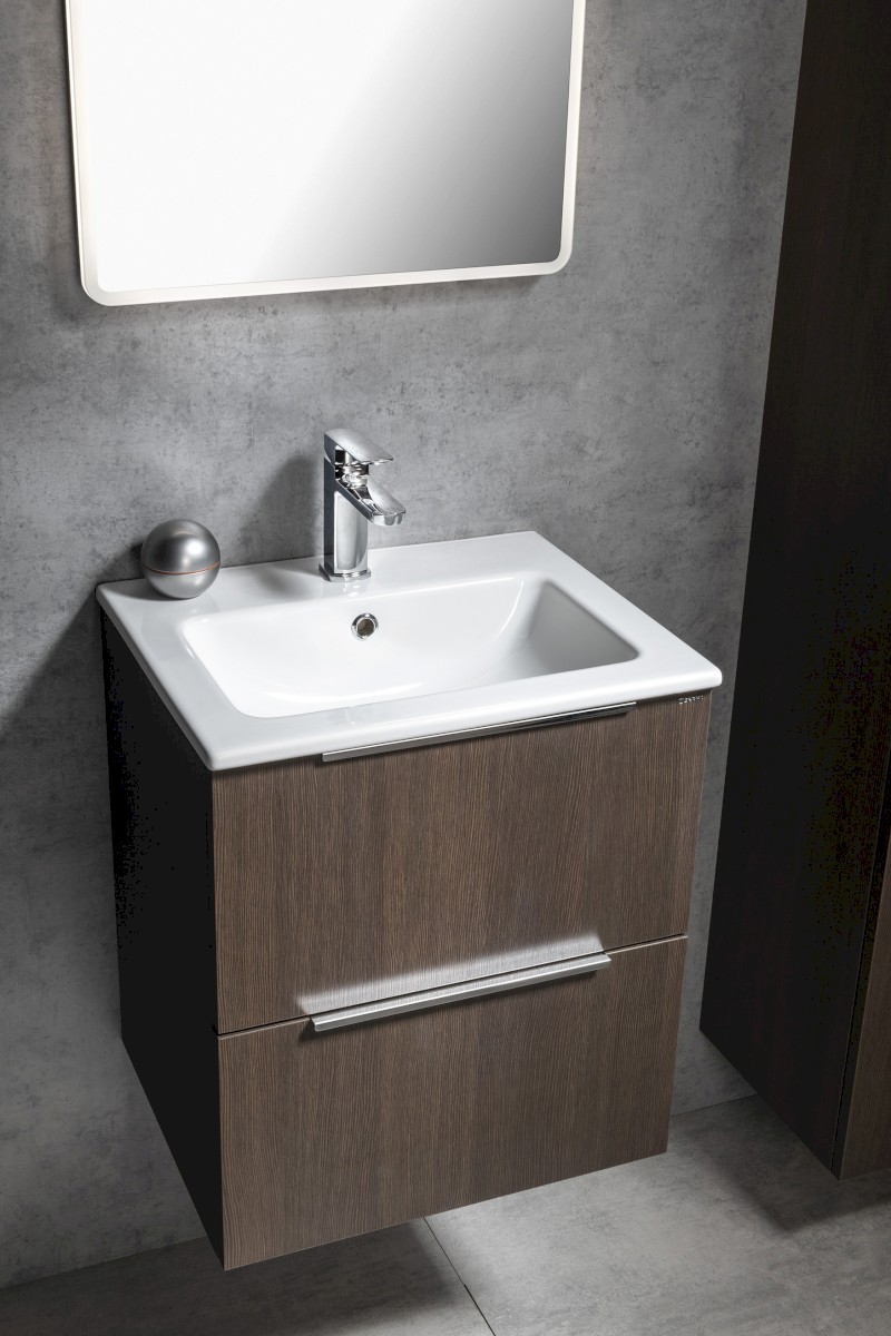 CIRASA umyvadlová skříňka 48x54x39cm, bílá lesk CR492-3030