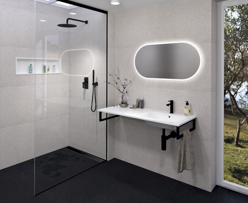 ARECA umyvadlo, litý mramor, 121x51,5cm, pravé, bílá AC121R