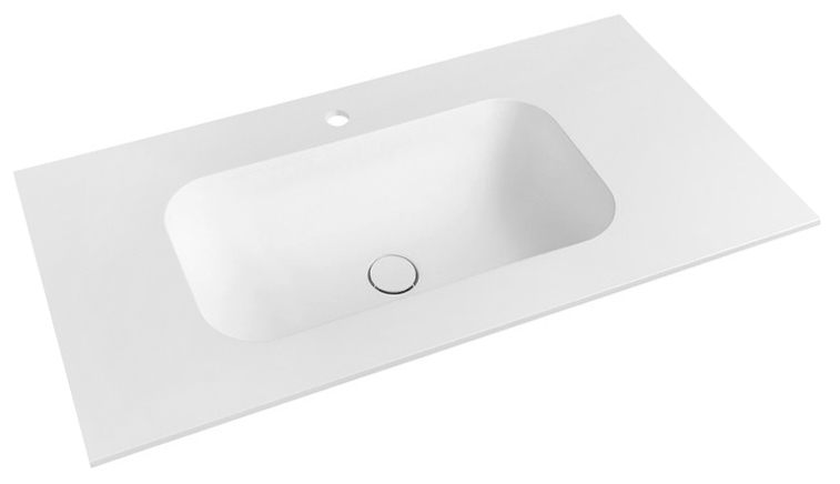 TREOS umyvadlo 76,6x51,3 cm, rockstone, bílá mat TS077-0101