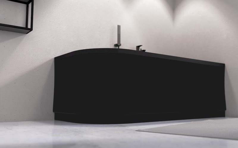 VIVA R asymetrická vana 175x80x47cm, černá mat 78119.21