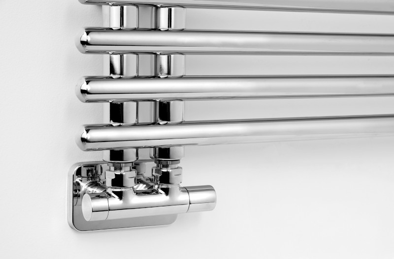 TWIN připojovací sada ventilů pro středové připojení, chrom CP401S