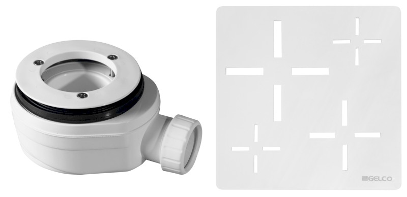 Vaničkový sifon, průměr otvoru 90 mm, DN40, krytka bílá KSM107W-SN90