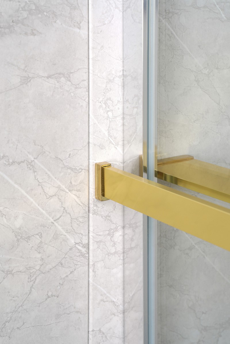 Police zkracovatelná na Walk-in zástěnu 60-140cm, zlato mat EG1446