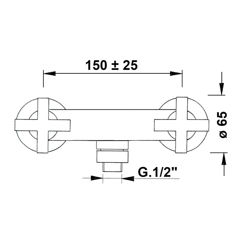 TRAX nástěnná sprchová baterie, chrom 686