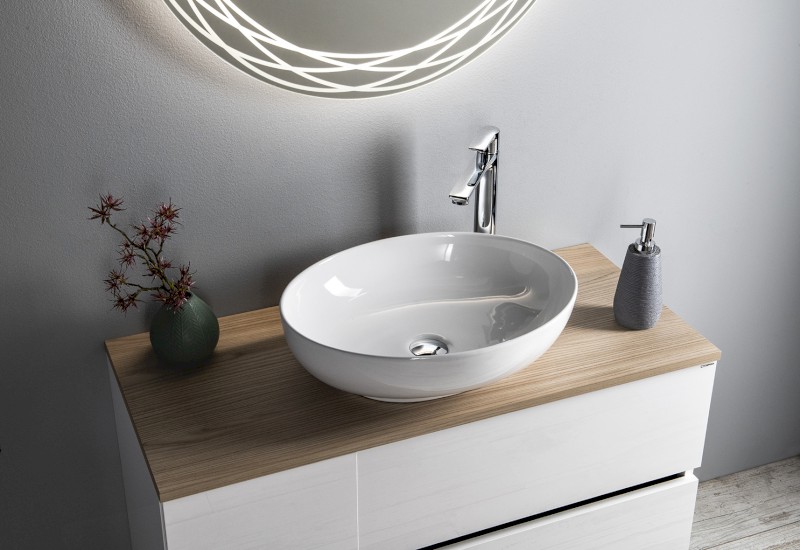 OFELIE keramické umyvadlo na desku, 52x40cm, bílá AR433