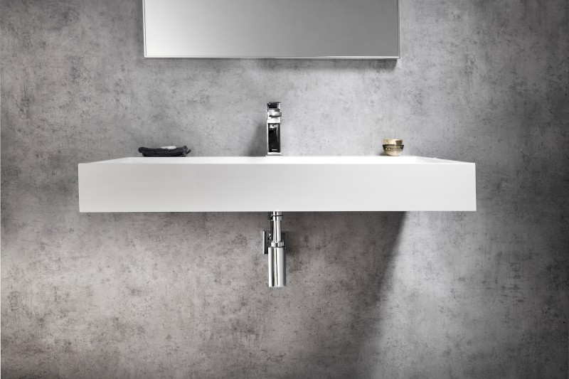 AMUR umyvadlo, litý mramor, 90x46cm, kryt výpusti, bílá 55032