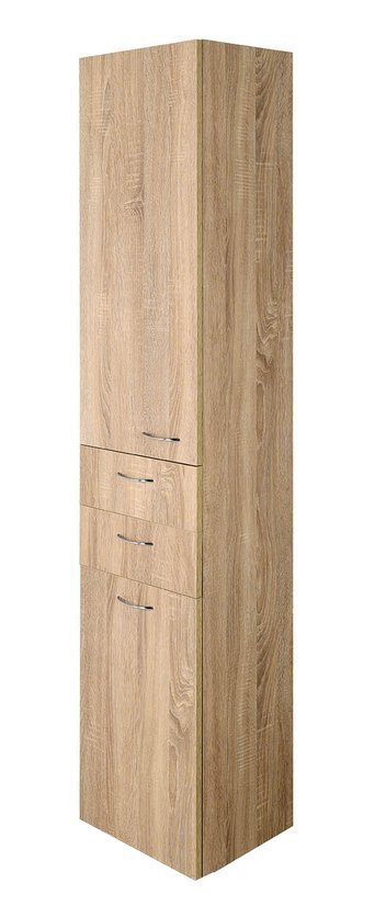 ZOJA/KERAMIA FRESH skříňka vysoká s košem 35x184x29cm, dub platin 51232