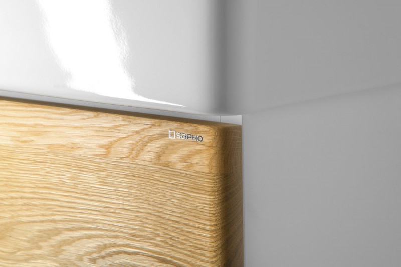 MEDIENA umyvadlová skříňka 76x51x48,5cm, bílá mat/dub natural MD082