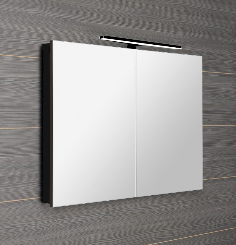 GRETA galerka s LED osvětlením, 101x70x14cm, černá mat GR105-0035