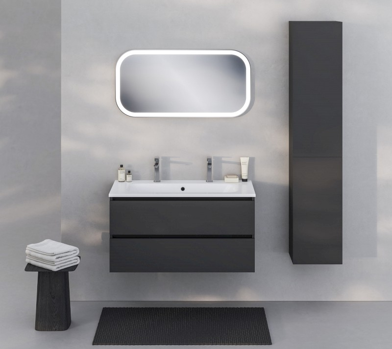 EZARA umyvadlová skříňka 99,8x52x46cm, bílá lesk EZ101-3030