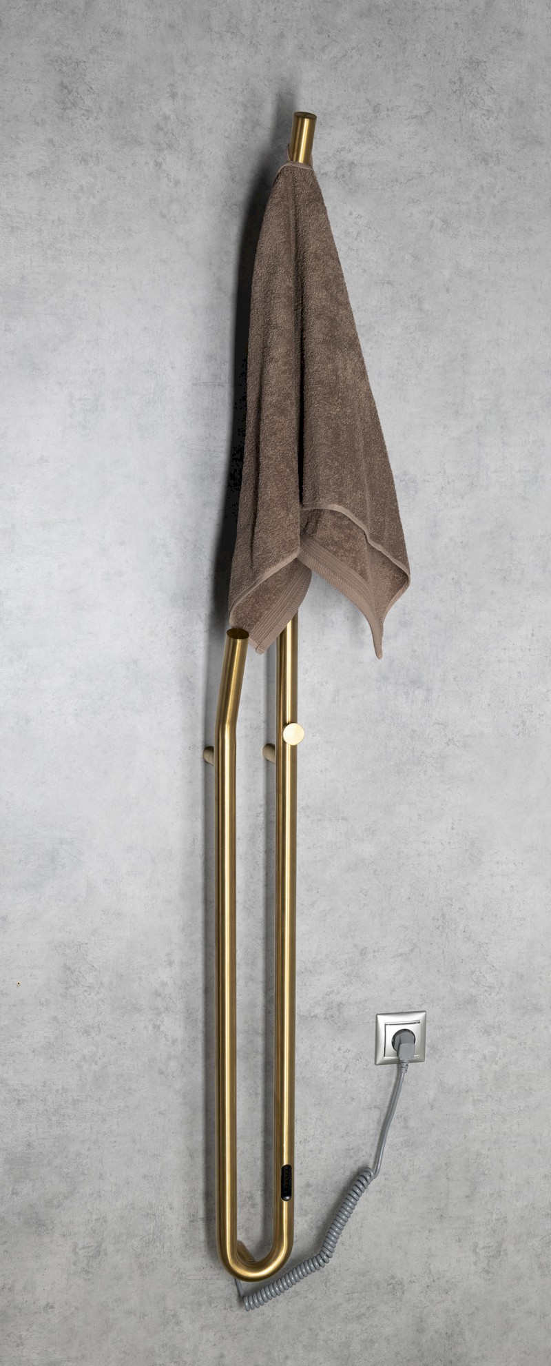 DUOPASSO elektrický sušák ručníků s časovačem, 122x1700mm, 45 W, zlato mat ER830