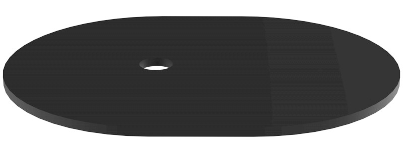 OASIS police do prostoru 40x52cm, kompozit, černá mat AS408-02