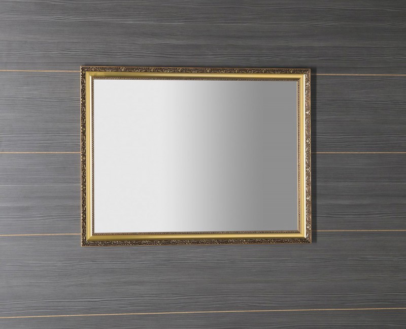 BOHEMIA zrcadlo v dřevěném rámu 68,6x88,6cm, zlatá NL483