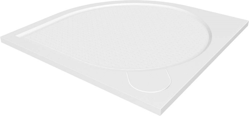 ARCA sprchová vanička z litého mramoru, čtvrtkruh 80x80cm, R550, bílá PA558