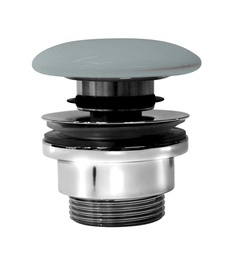 GSI umyvadlová výpust 5/4“, click-clack, keramická zátka, 5-65mm, ghiaccio mat PCS15