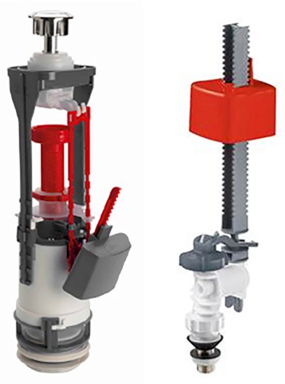 Splachovací souprava s DUAL tlačítkem, spodní napouštění 1/2