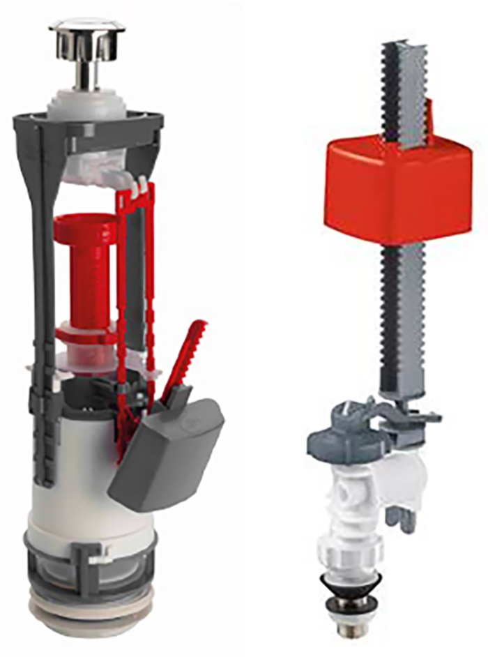 Splachovací souprava s DUAL tlačítkem, spodní napouštění 1/2