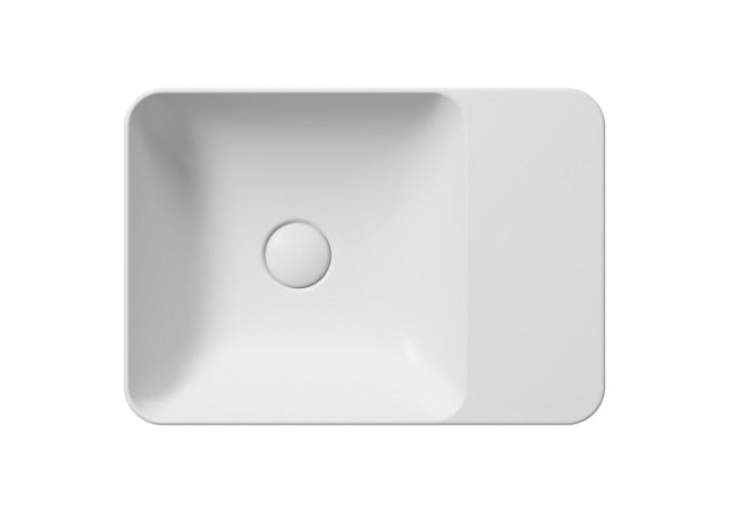 MODO keramické umyvadlo na desku 50x35cm, bez otvoru, bílá mat 9884009
