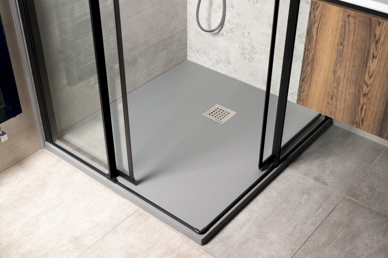 TRENECA vanička z litého mramoru s možností úpravy rozměru, 140x90cm, šedá mat 84309.31