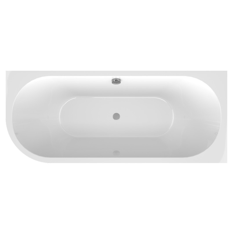 VIVA R MONOLITH asymetrická vana 170x75x60cm, bílá/carina 78119M.41