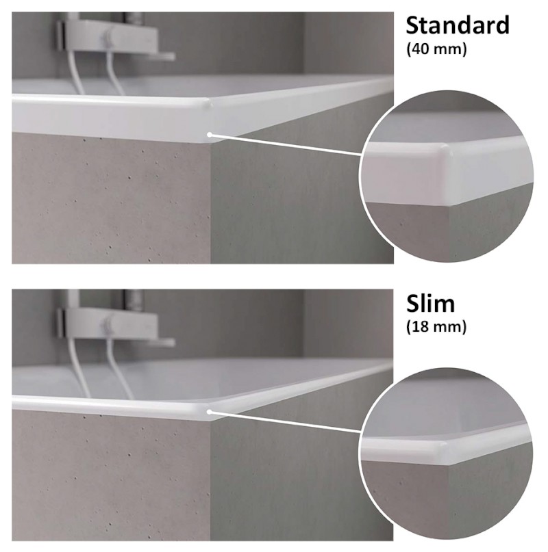 QUEST SLIM obdélníková vana 180x100x49cm, bílá 78511S