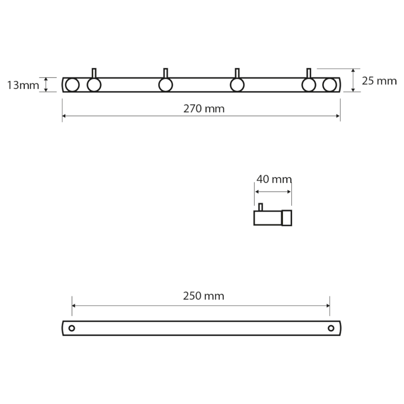 X-ROUND E čtyřháček, chrom XR204