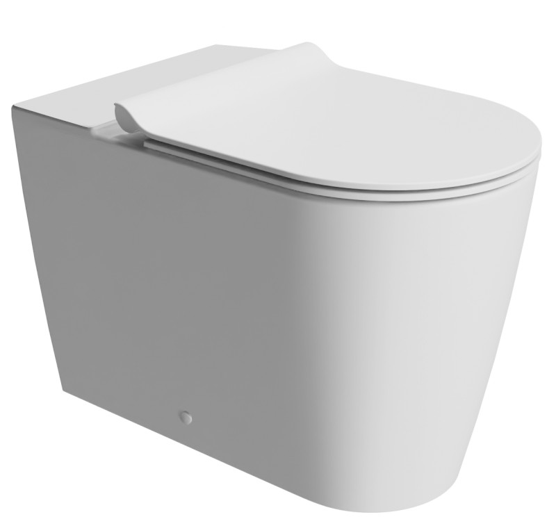 KUBE X WC mísa kombi spodní/zadní odpad, Swirlflush, 36x63cm, bílá dual-mat 941909