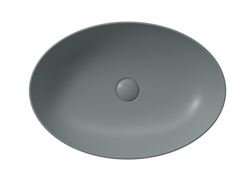 PURA keramické umyvadlo na desku, 60x42cm, agave mat 884204