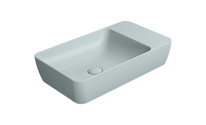 MODO keramické umyvadlo na desku 60x35cm, bez otvoru, ghiaccio mat 9883015