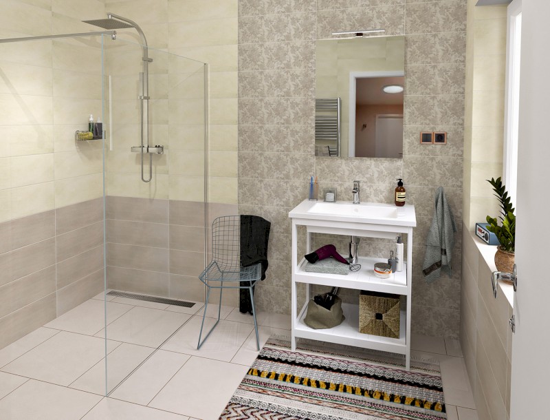 ETIDE policová umyvadlová skříňka 61,5x85x44 cm, bílá mat ET610