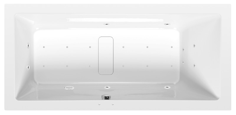 MARLENE hydromasážní vana, 170x80x48cm, Active Hydro-Air, chrom 72403.2010