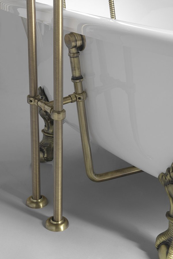 REGATA volně stojící vana 175x85x61cm, nohy bronz, bílá 10121