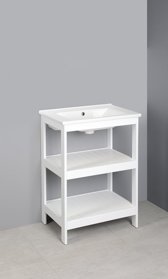 ETIDE policová umyvadlová skříňka 61,5x85x44 cm, bílá mat ET610