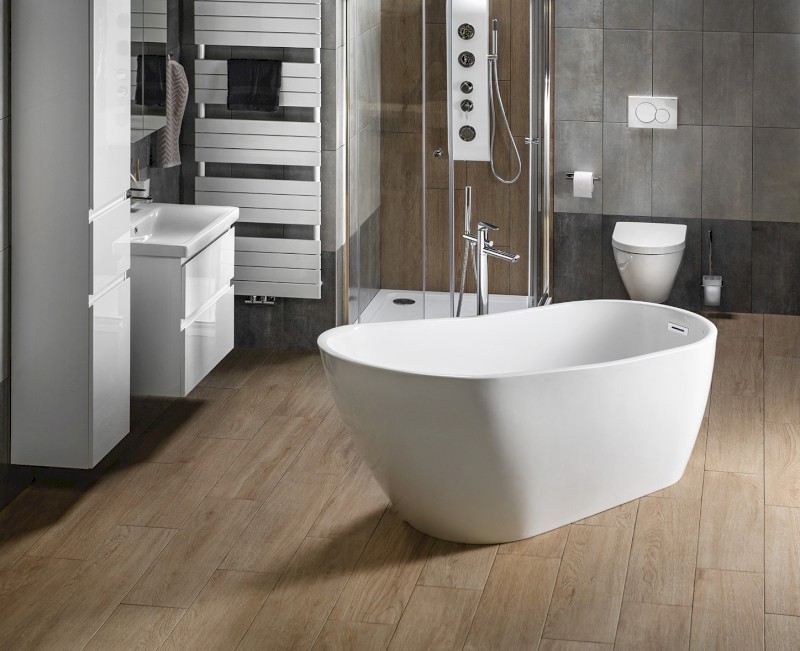 TISA volně stojící vana, 170x80cm, bílá E1780