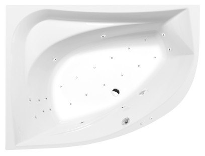 TANYA L hydromasážní vana, 160x120x49cm, Attraction Hydro-Air, chrom 65119.4010