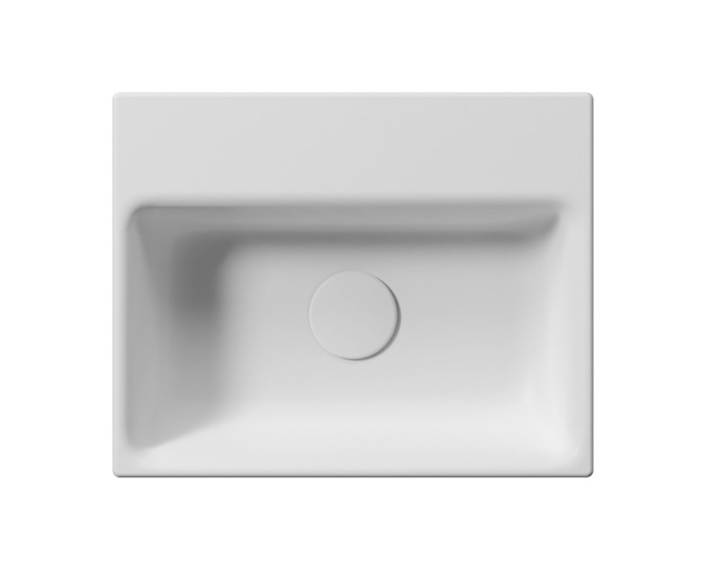 NUBES keramické umývátko 40x32cm, bez otvoru, bílá mat 9684009