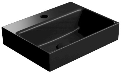 NUBES keramické umývátko 40x32cm, černá mat 9684126