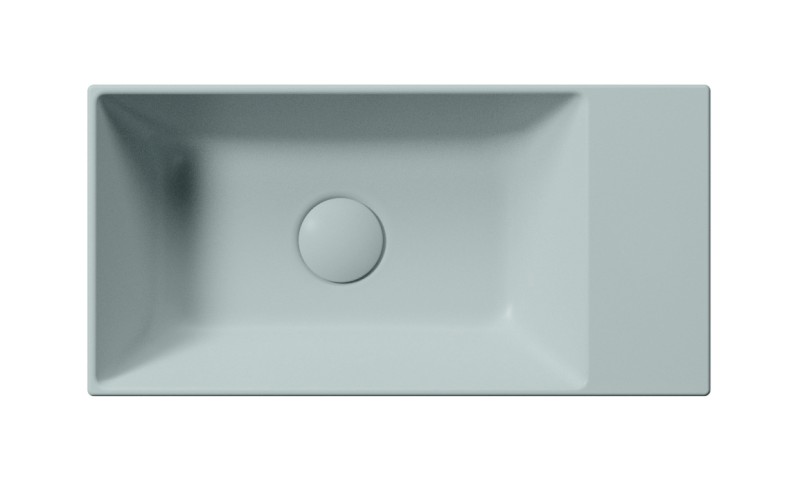 KUBE X keramické umývátko 50x25cm, bez otvoru, pravé/levé, ghiaccio mat 9486015