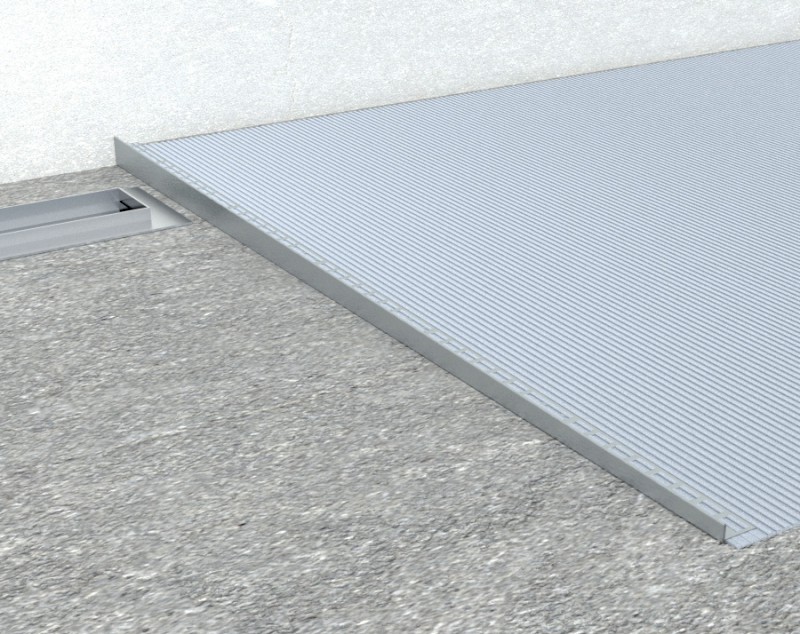 Spádová lišta, pravá, výška 10mm, délka 1000mm, nerez mat SPD10-P