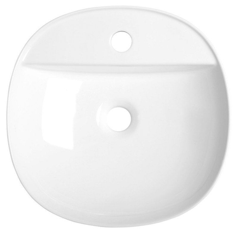 LUGANO keramické umyvadlo na desku, Ø 40 cm, bílá AR491