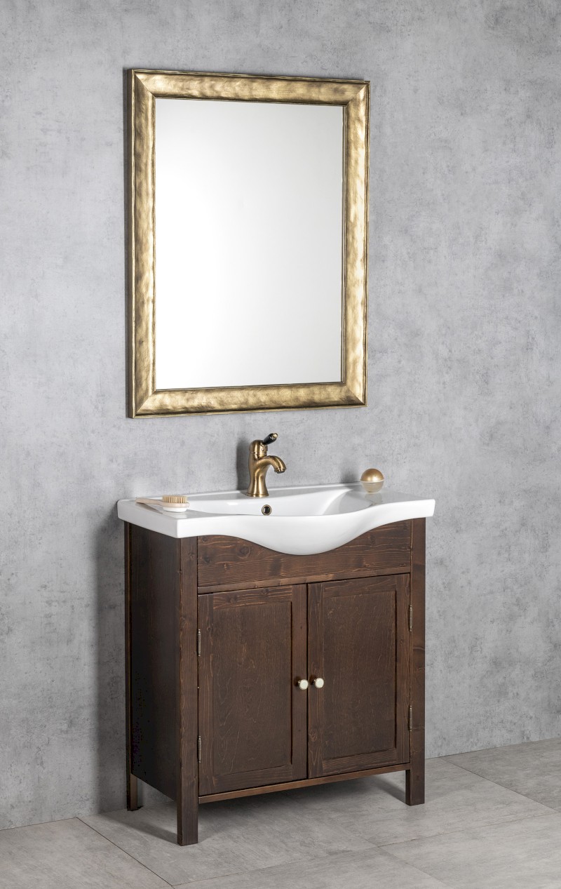 AMBRA umyvadlová skříňka 75,5x82x34,5cm, mořený smrk AB8040