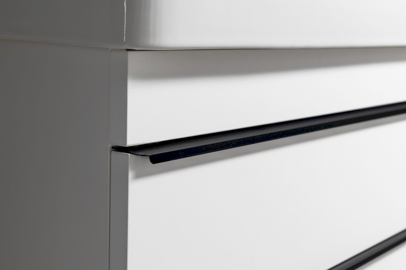 SITIA kovová úchytka 577mm, levá, černá mat SA120BL