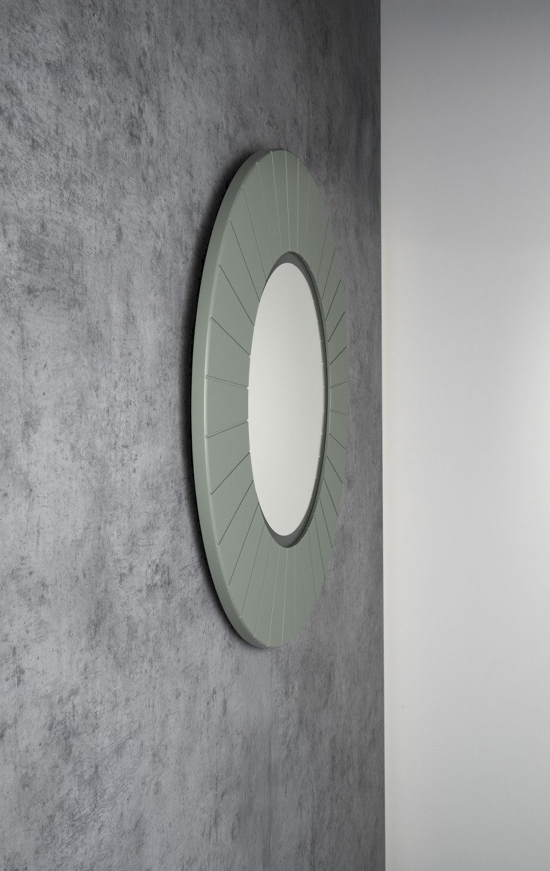 LUMIRO STRIP kulaté zrcadlo s LED osvětlením v rámu ø 75cm, verde LR750-4444S