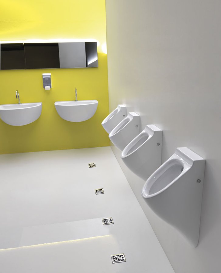 AQUATECH urinál se zakrytým přívodem vody 21x53,5 cm, včetně sifonu, bílá 373501