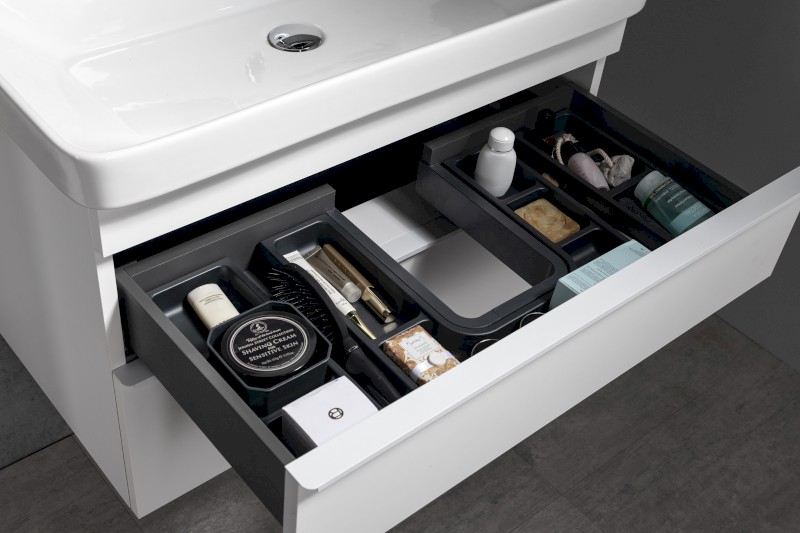 SITIA umyvadlová skříňka 75,6x50x44,2cm, 2xzásuvka, bílá mat SI080-3131