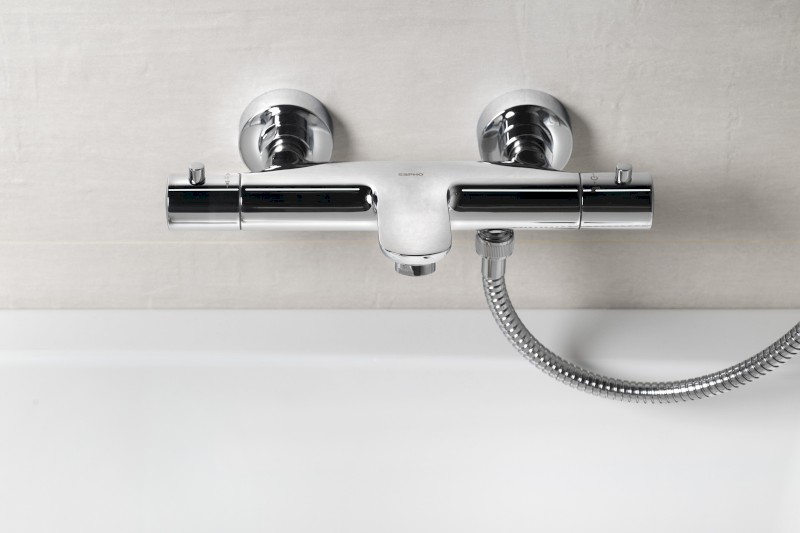 KIMURA nástěnná vanová termostatická baterie, chrom KU210