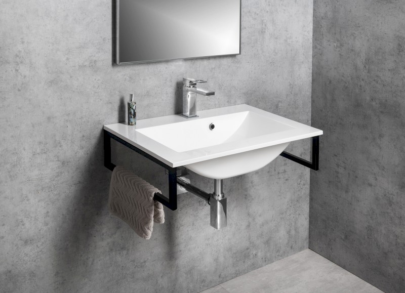 YUKON umyvadlo, litý mramor, 50x45cm, bílá YU050